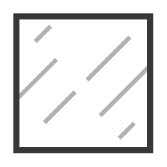 Kolor frontu szklanego - Szkło w ramce aluminiowej prawe IM30P