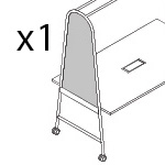 panele boczne Ampla AURPS1 do stołów h. 740 mm, panel górny, 1 szt.