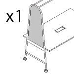 panele boczne Ampla AURPS2 do stołów h. 900 mm, panel górny, 1 szt.