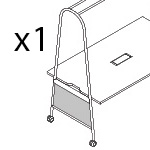 panele boczne Ampla AURPS4 do stołów h. 900 mm, panel dolny, 1 szt.