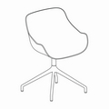  krzesło kubełkowe plastikowe podstawa aluminiowa Baltic Basic BL1PP19
