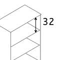 archivador Standard 32 cm de espacio entre baldas (no requiere montaje) 