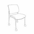 conference chair Gaya GY4NK 4-legged base with castors