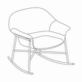  armchair rocking base Ismo IS02