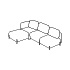 sofa
 Linka LKS07P sofa narożna prawa, 4 siedziska