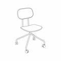 krzesło New School N1N03K podstawa czteroramienna z kółkami