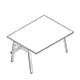stół Ogi A PLF14PK uniwersalny element końcowy