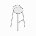  high stool upholstered Team TE01HF