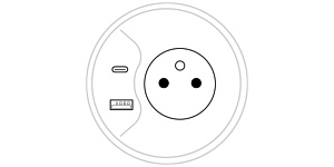 Mediabox M071 EU (1x230V, 1xUSB A charger, 1xUSB C charger) x 4