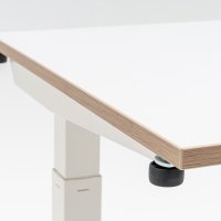 biurko regulowane Compact Drive: biały pastel, jesion, RAL9010