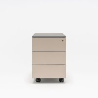 kontenerek Color: beżowy, aluminium satinato