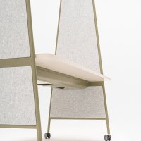 stół konferencyjny Ampla: beżowy mat, RAL6013, PET L-IC03-B60