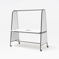stół wysoki Ampla: biały pastel, RAL9005, PET L-IC03-B60