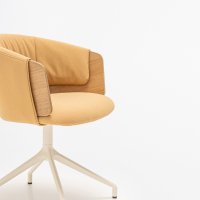 krzesło konferencyjne Collar: fornir dąb naturalny, Atlantic A-61270, RAL1013