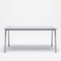 biurko jednostanowiskowe Ogi M: aluminium satinato, RAL9006