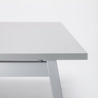 biurko jednostanowiskowe Ogi M: aluminium satinato, RAL9006