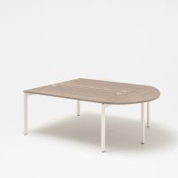 biurko bench Ogi U Bench: dąb szary, RAL9010
