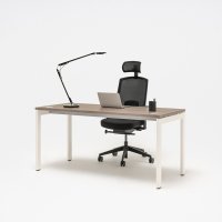 biurko jednostanowiskowe Ogi U: dąb szary, RAL9010