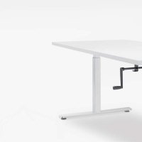 biurko jednostanowiskowe Ogi Drive: aluminium satinato, RAL9006