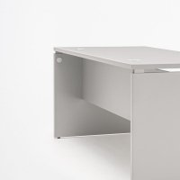 biurko jednostanowiskowe Ogi V: aluminium satinato