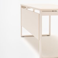 biurko jednostanowiskowe Ogi Q: akacja, RAL9010