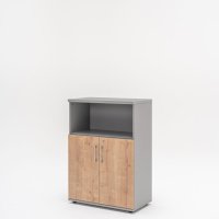Standard: dąb miodowy, aluminium satinato