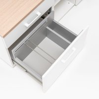 biurko jednostanowiskowe Ogi W: dąb kanadyjski, RAL9010