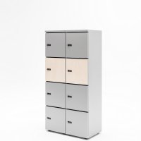Locker Standard: aluminium satinato, brzoza polarna