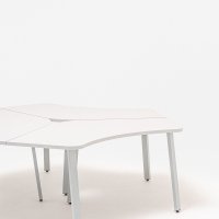 biurko bench Ogi A: biały pastel, RAL9006