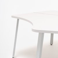 biurko bench Ogi A: biały pastel, RAL9006