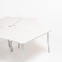 biurko bench Ogi A: biały pastel, RAL9006