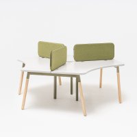 biurko bench Ogi W: jasny szary, RAL6013; Sonic Ogi: Grain GR-68243, RAL9006