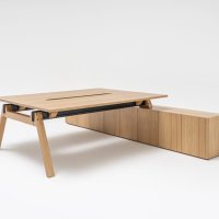 biurko bench Viga: fornir dąb naturalny