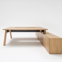 biurko bench Viga: fornir dąb naturalny