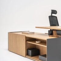 biurko gabinetowe Viga: fornir dąb naturalny